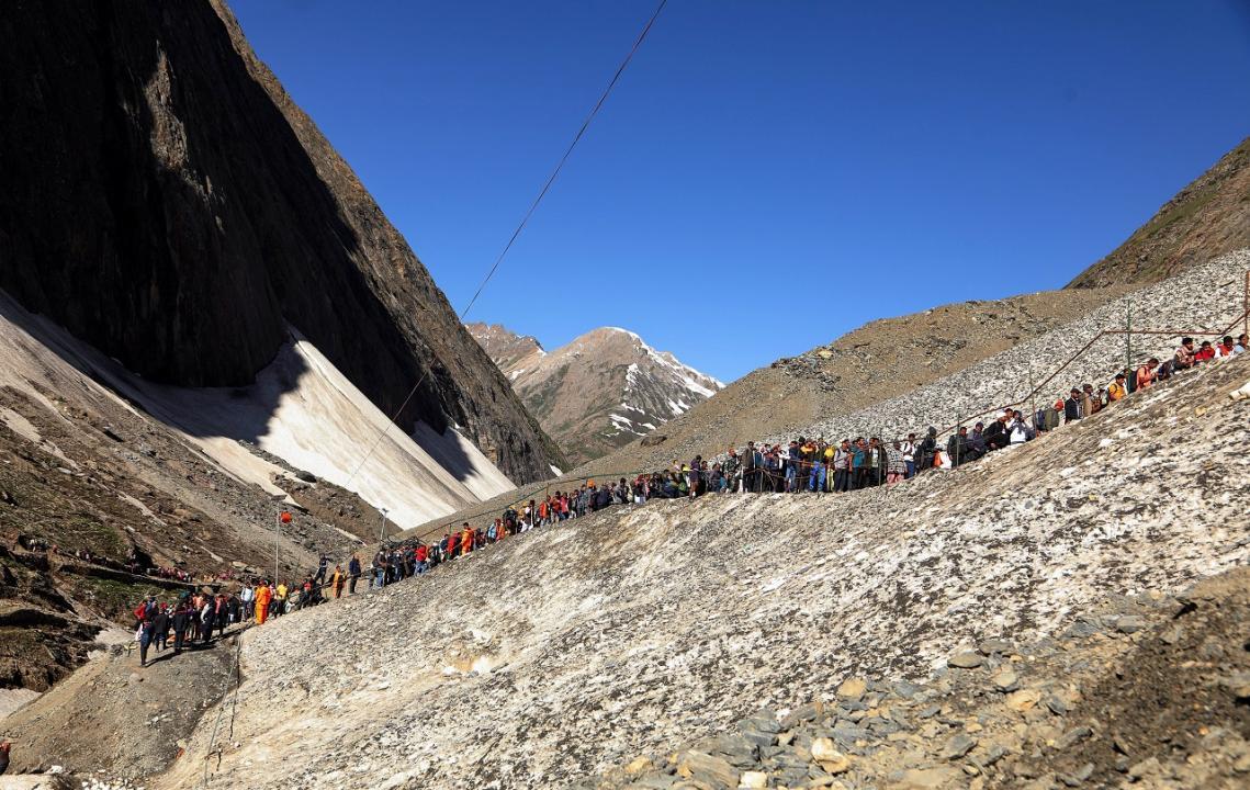 In Photos: 984 pilgrims leave Jammu for Amarnath