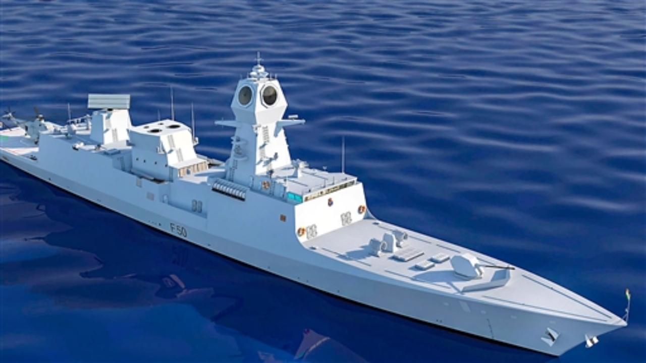 Animated photo of Vindhyagiri, a Project 17A Frigate, that will be launched by President Droupadi Murmu on August 17, 2023
