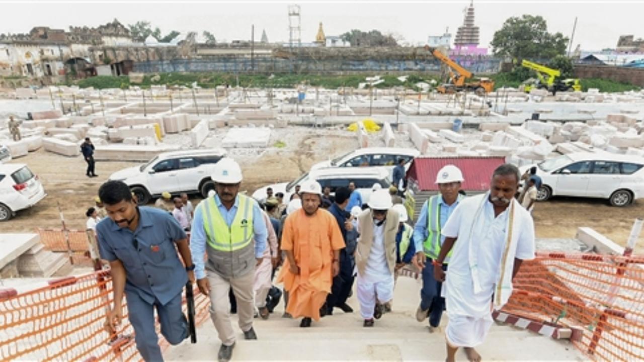 According to the official statement from the chief minister's office, CM Yogi will also participate in other programs after visiting the Ram Janmabhoomi complex and observing the works of the temple construction