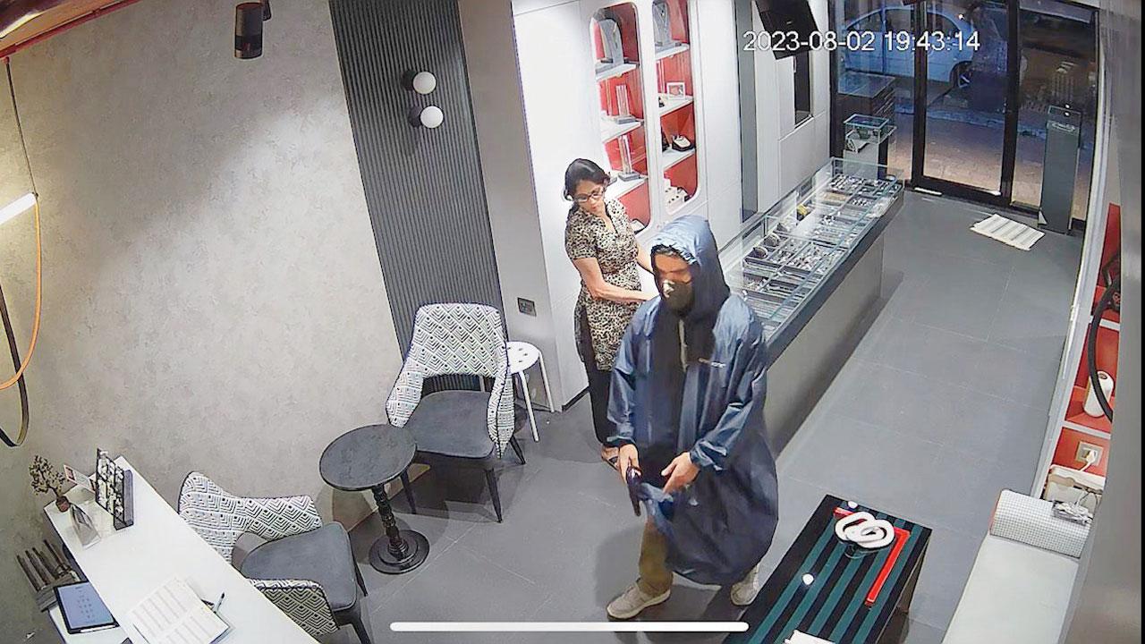 CCTV grab of the attempted robbery