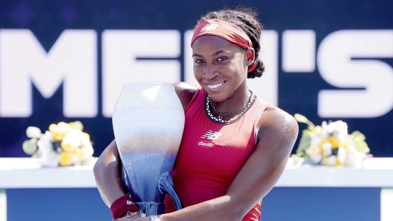 Coco Gauff after beating Karolina Muchova in the WTA final