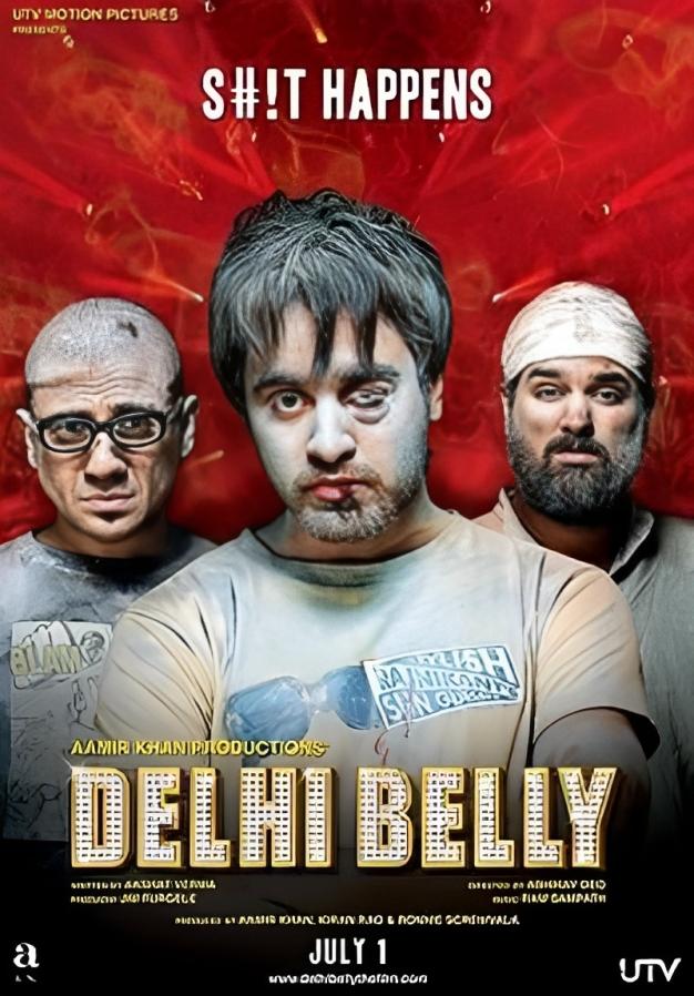 Delhi Belly: A raucous comedy that takes a comedic spin on the lives of three young roommates who find themselves entangled in a series of misadventures after consuming tainted food. 