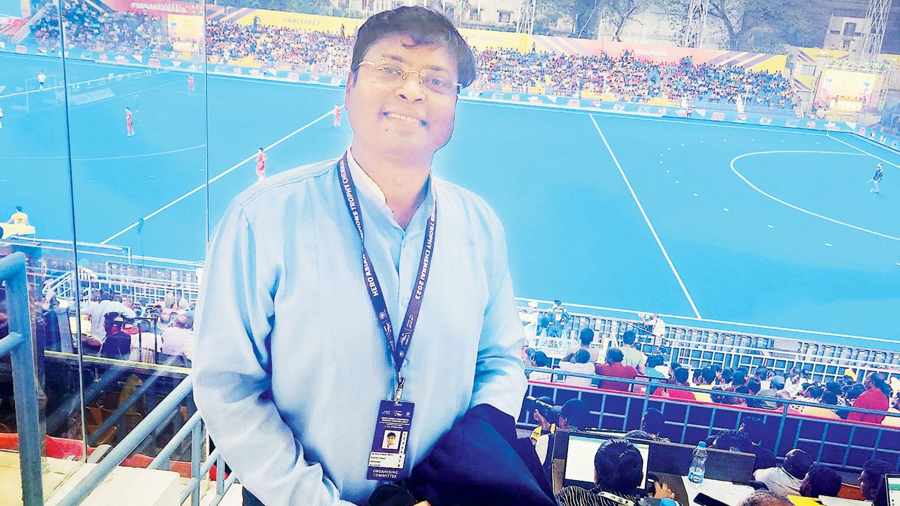 Dilip Tirkey at the Mayor Radhakrishnan Hockey Stadium, Chennai. Pic/Ashwin Ferro