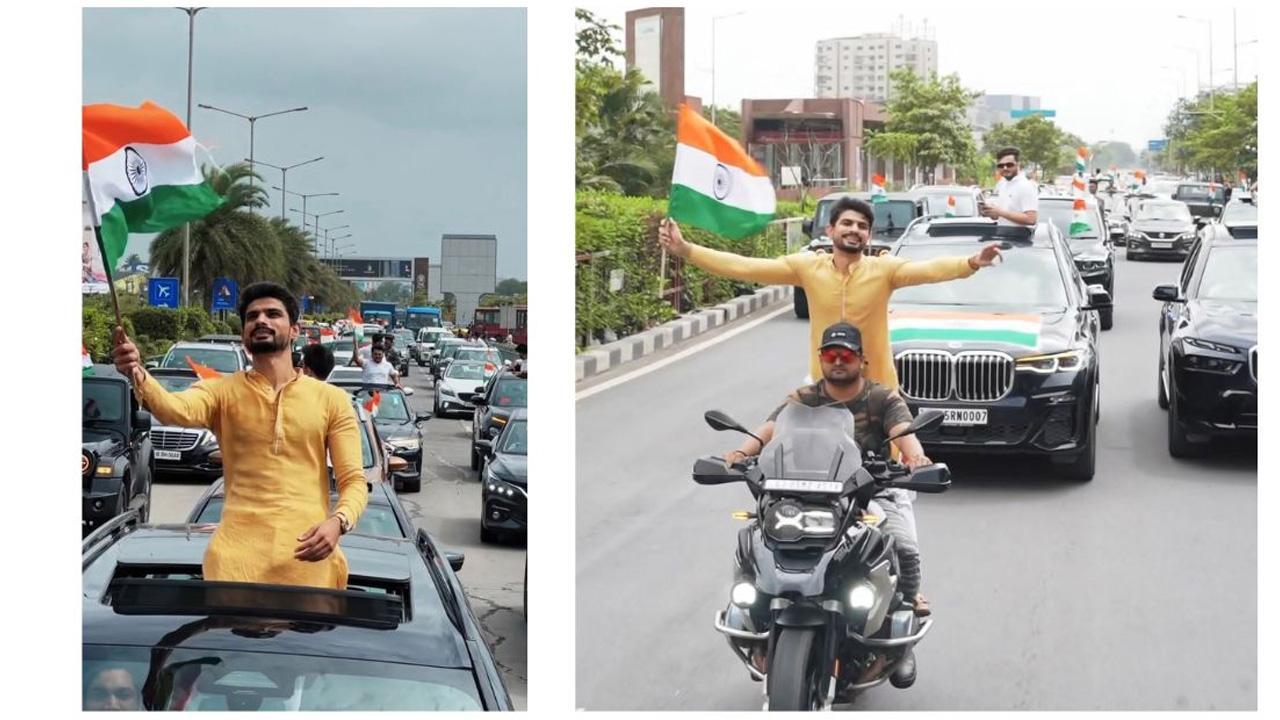 Real estate developer Dipak Bharwad celebrates 77th Independence Day with Tiranga Car Rally