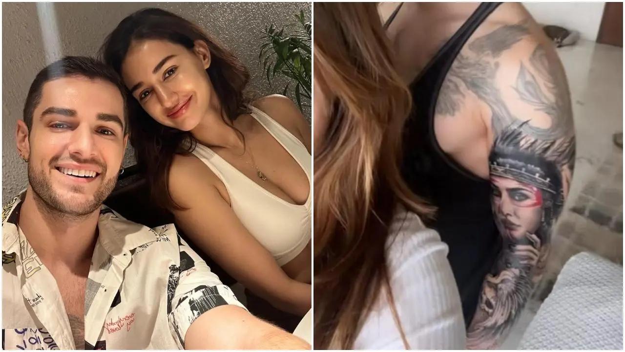 Disha Patani's rumoured beau Aleksandar Ilic flaunted his new tattoo in a video. He got the actress' face inked on his arm. Read More