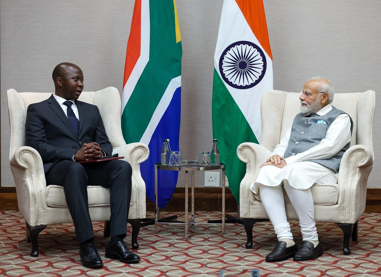 PM Modi held engaging discussions with South African geneticist & CEO of the Academy of Science of South Africa, Dr. Himla Soodyall, Spokesperson of the Ministry of External Affairs Arindam Bagchi posted on X