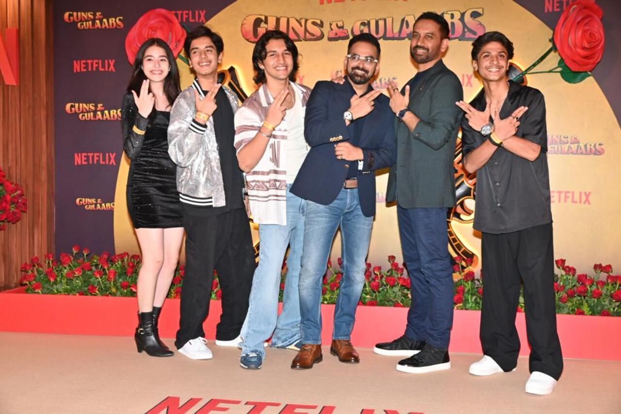 Creators Raj and DK pose with team members