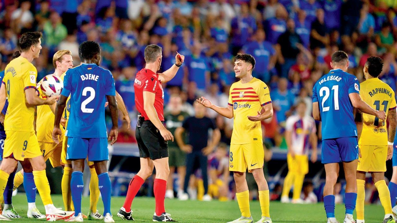 La Liga: Getafe frustrate Barca as both sides see red in 0-0 draw