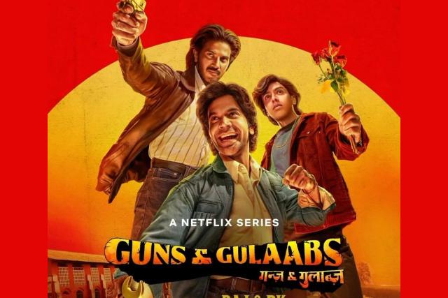 Guns & Gulaabs (Netflix):  Directed by the dynamic duo Raj and D.K. 'Guns & Gulaabs' transports you to the gritty and crime-ridden world of the 90s. 