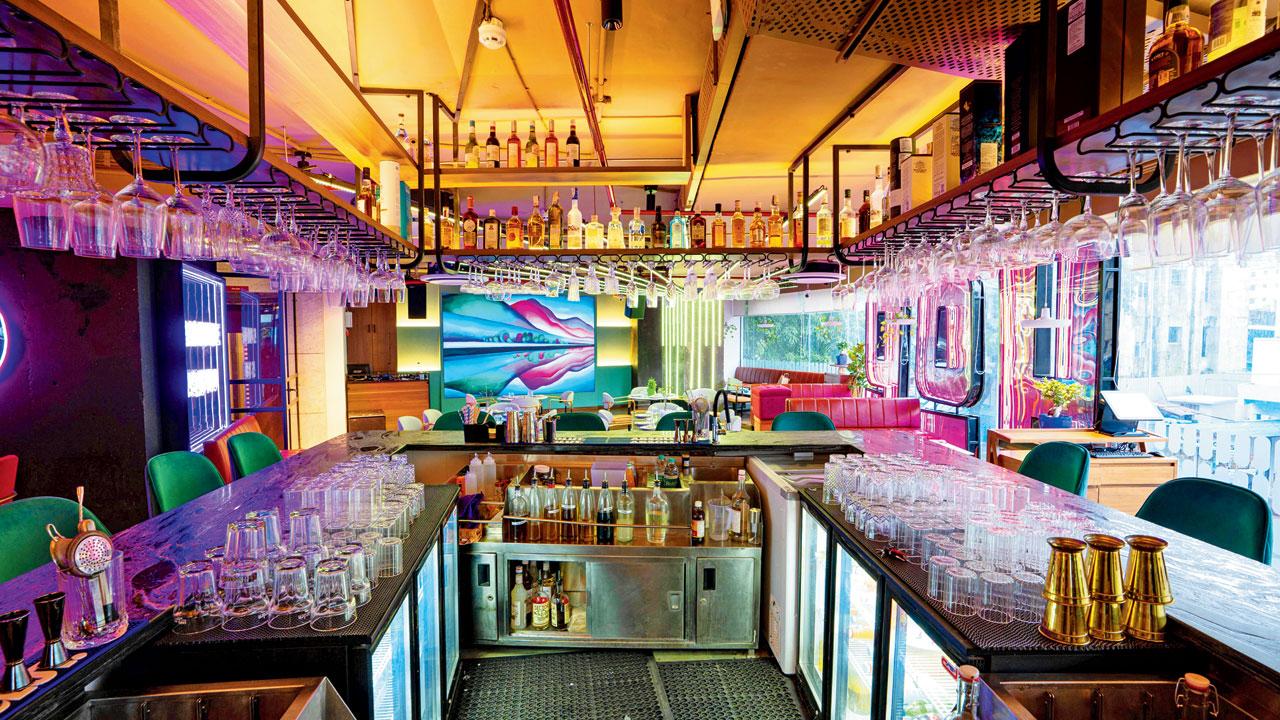 The new elevated bar at the centre of House of Pandora