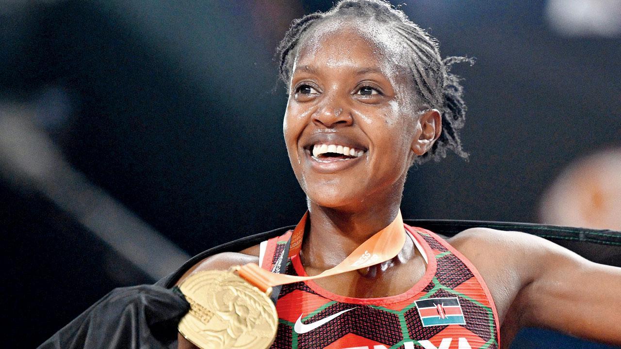 Kenya’s Kipyegon wins third world women’s 1,500m title