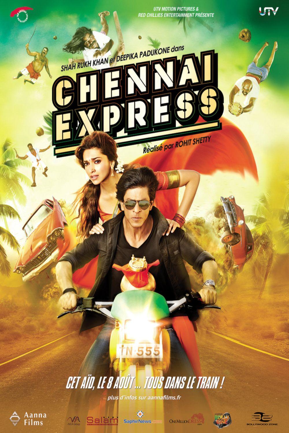 Chennai Express: A romantic comedy packed with action and humor, as a man finds himself on an adventurous train journey to fulfill his grandmother's last wish.