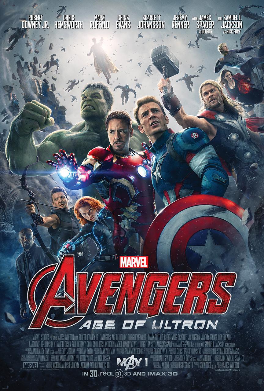 Avengers: Age of Ultron (May 1, 2015) - The Avengers reassemble to confront Ultron, an artificial intelligence determined to bring about humanity's extinction.