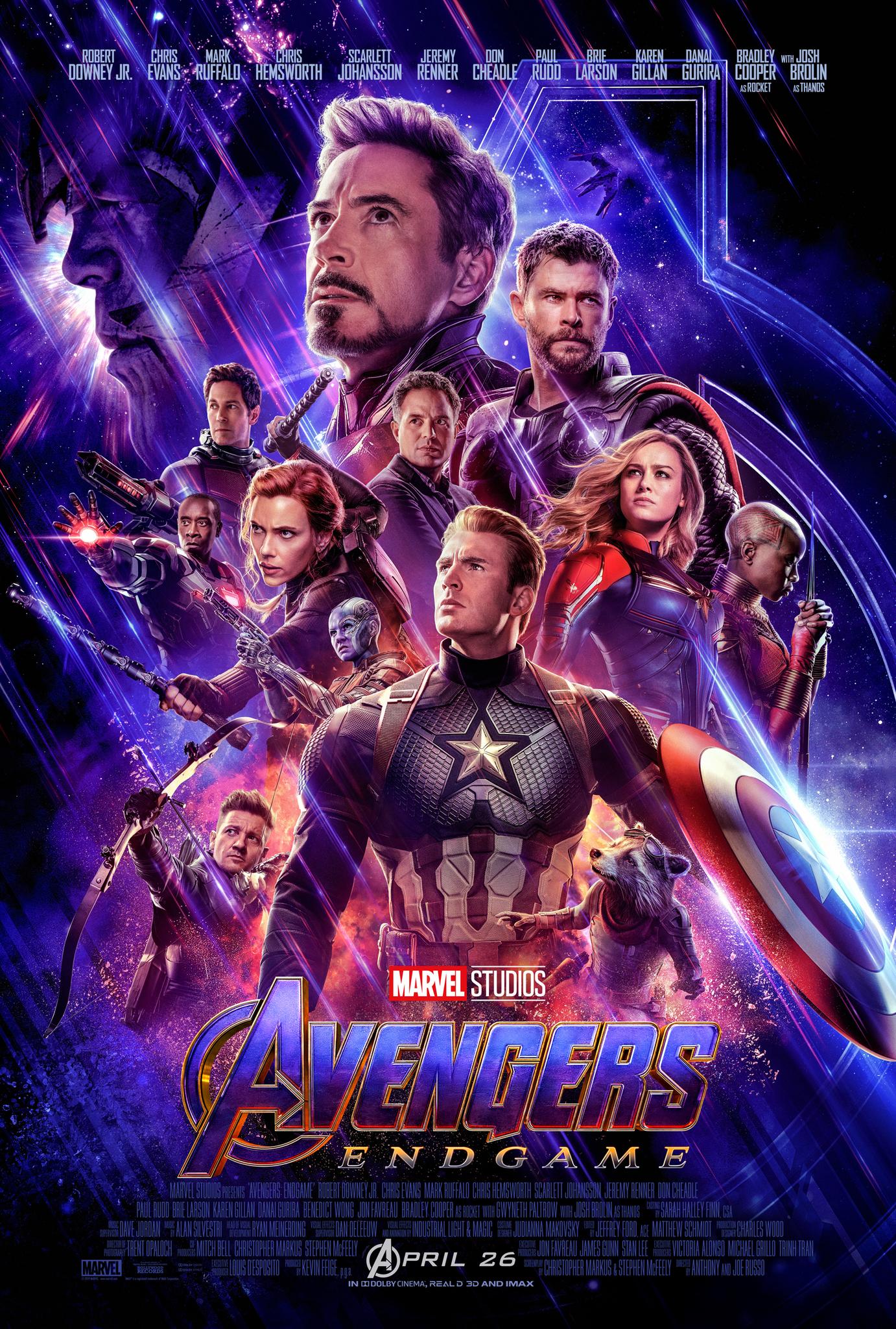 Avengers: Endgame (April 26, 2019) - Witness the breathtaking conclusion of the Infinity Saga as the surviving Avengers rally one last time to undo the devastating consequences of Thanos' snap.