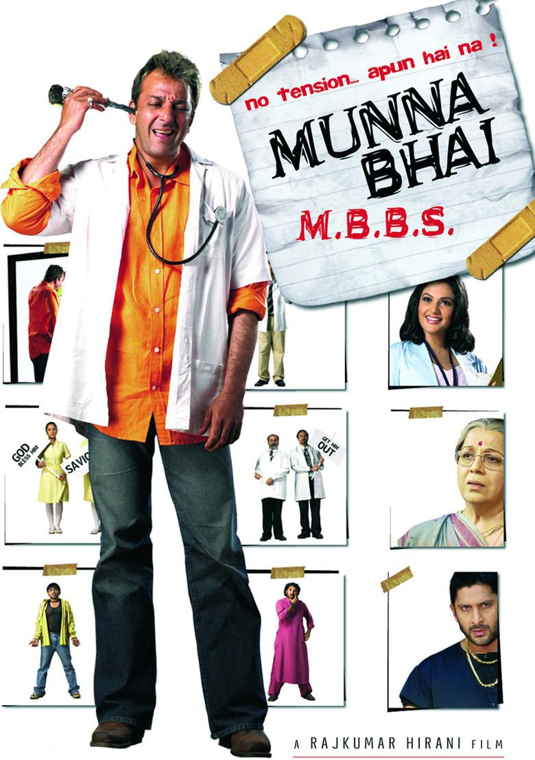 Munna Bhai MBBS: A heartwarming comedy that follows the journey of a street thug who pretends to be a medical student to fulfill his father's dream.