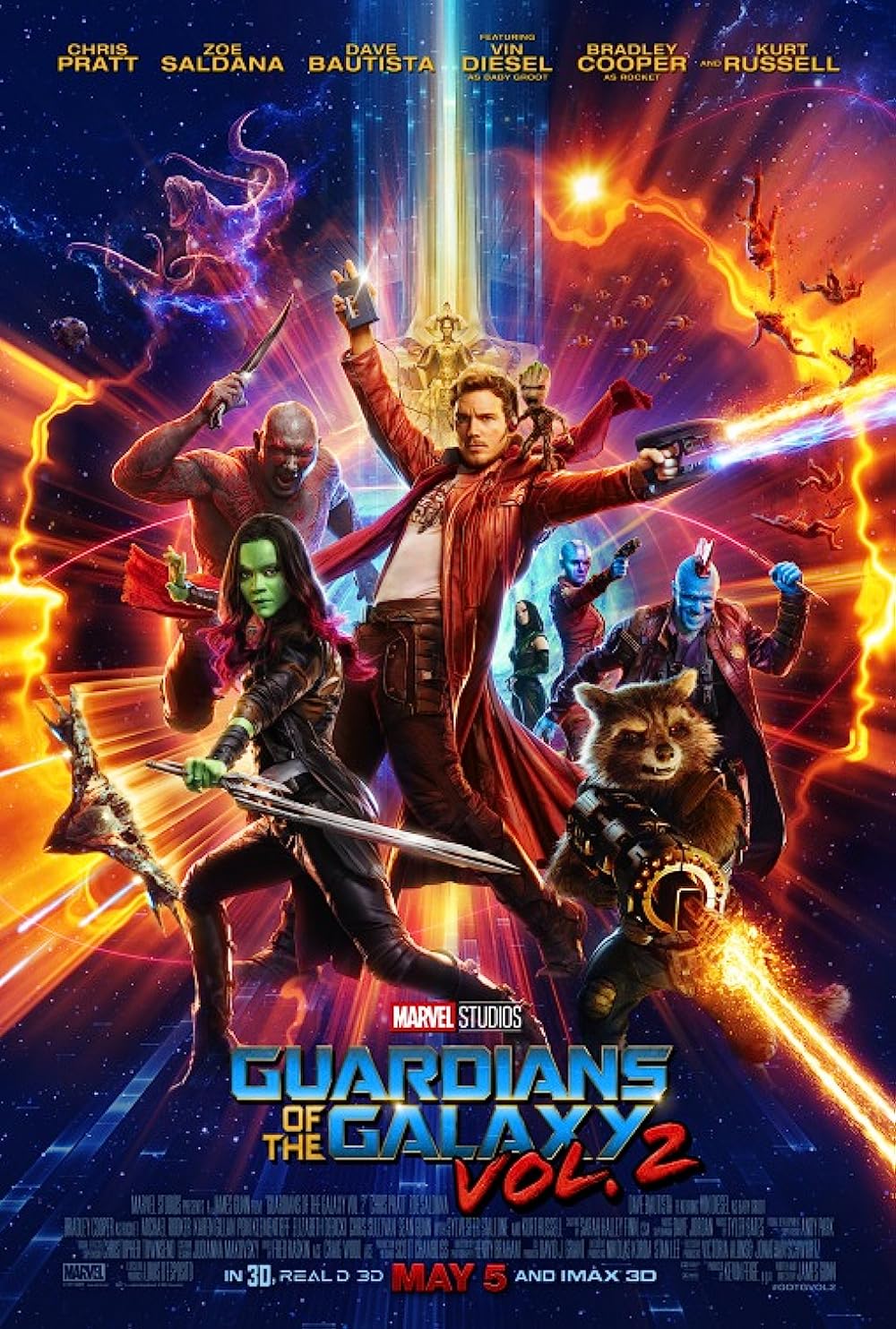 Guardians of the Galaxy Vol. 2 (May 5, 2017) - Reunite with the lovable misfits of the galaxy as they uncover mysteries of Star-Lord's past while facing cosmic threats.