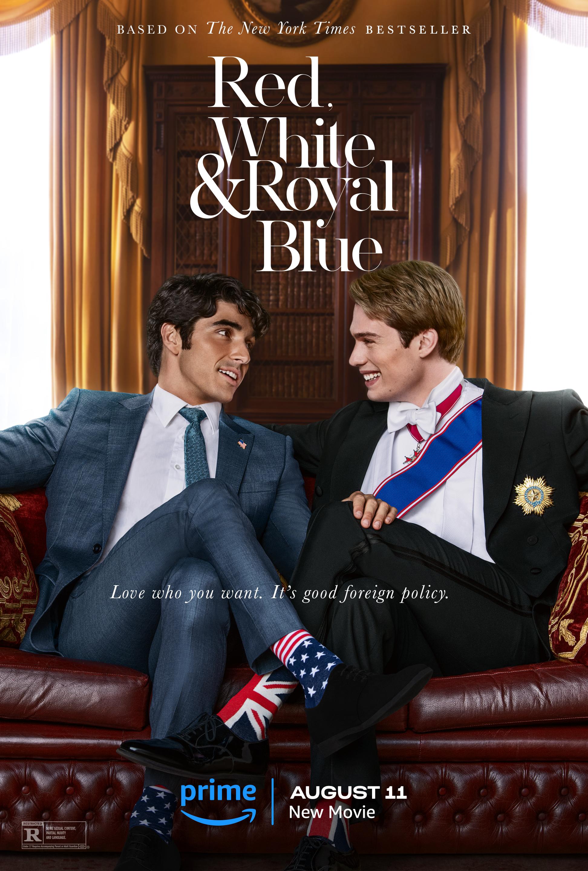 Red, White, and Royal Blue (Amazon Prime Video): Based on Casey McQuiston's 2019 novel, Red, White, and Royal Blue portrays a captivating love story between Henry, the son of the President of the United States, and Alex, a British prince.