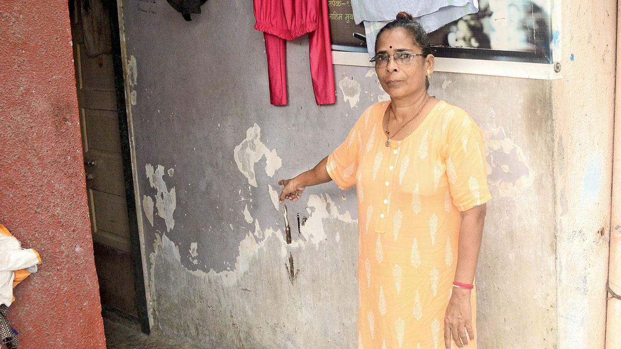 Mahim Koliwada resident Bharti Tailor at her home