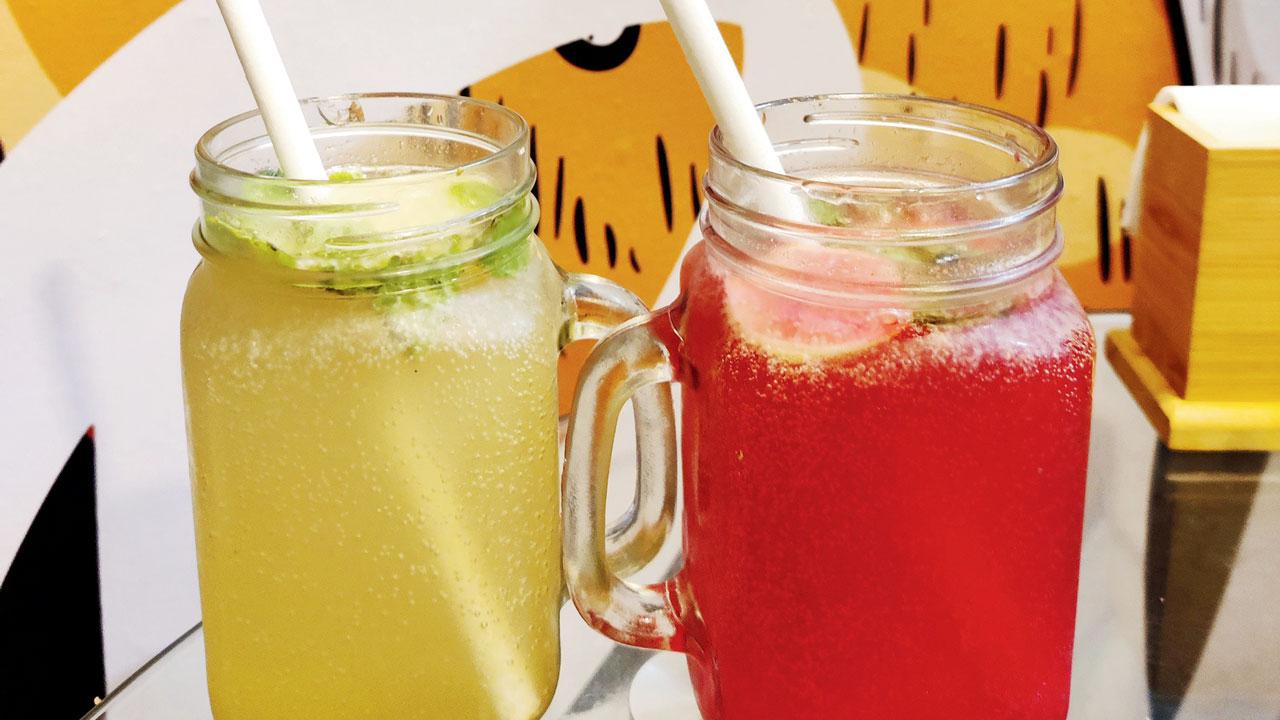 Lime and mint cooler and kokum cooler