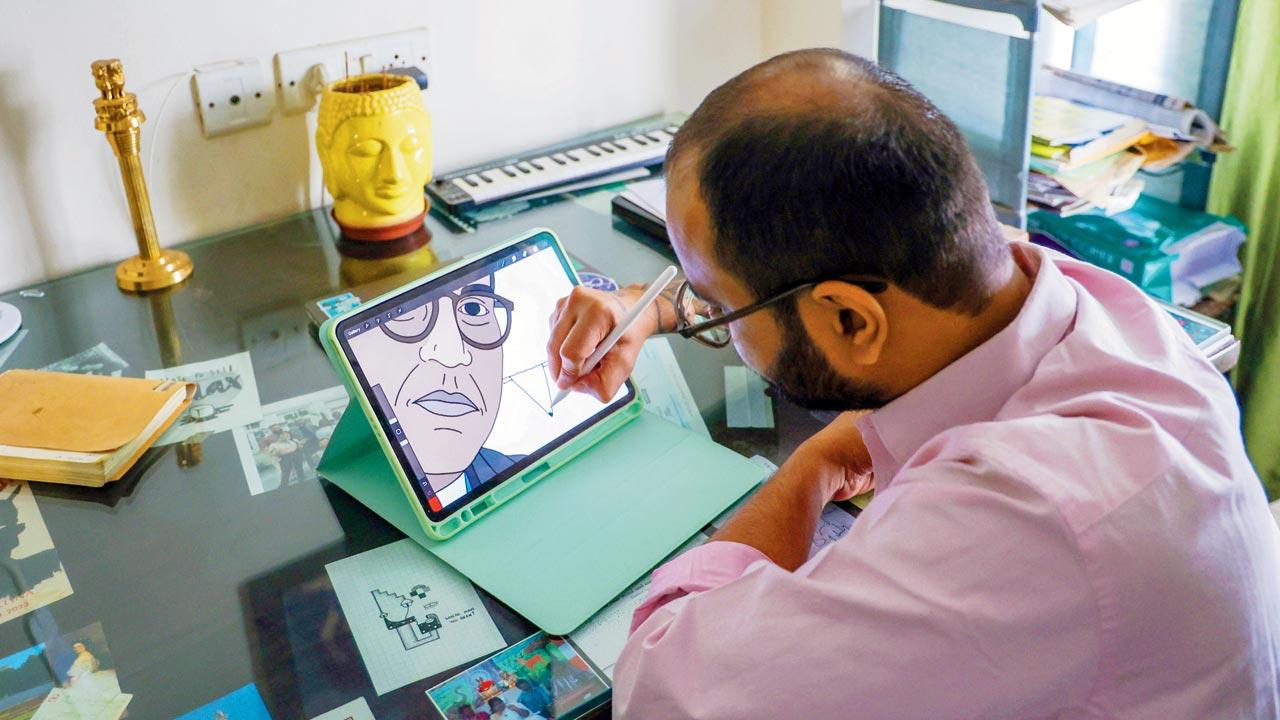 Artist Siddesh Gautam says he was forced to hide his caste after he joined NIFT in Mumbai, because he didn’t want to feel alienated by other students. Pic/Nishad Alam