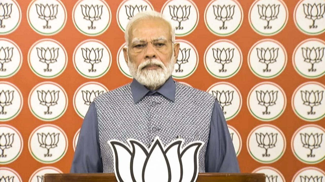 The conclave is being held at Dadar and Nagar Haveli and Daman and Diu where BJP president J P Nadda was also present during the prime minister's address.