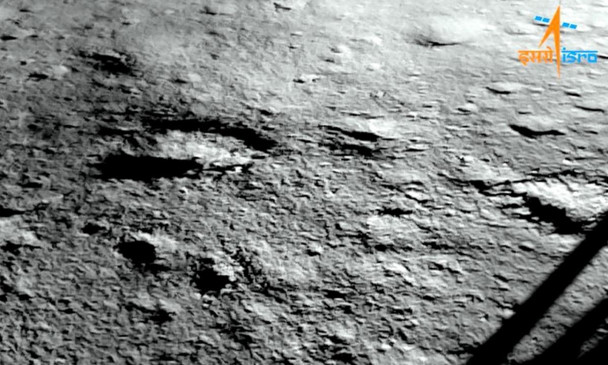 Chandrayaan-3's Vikram Lander shares first image of moon 'flat' landing site