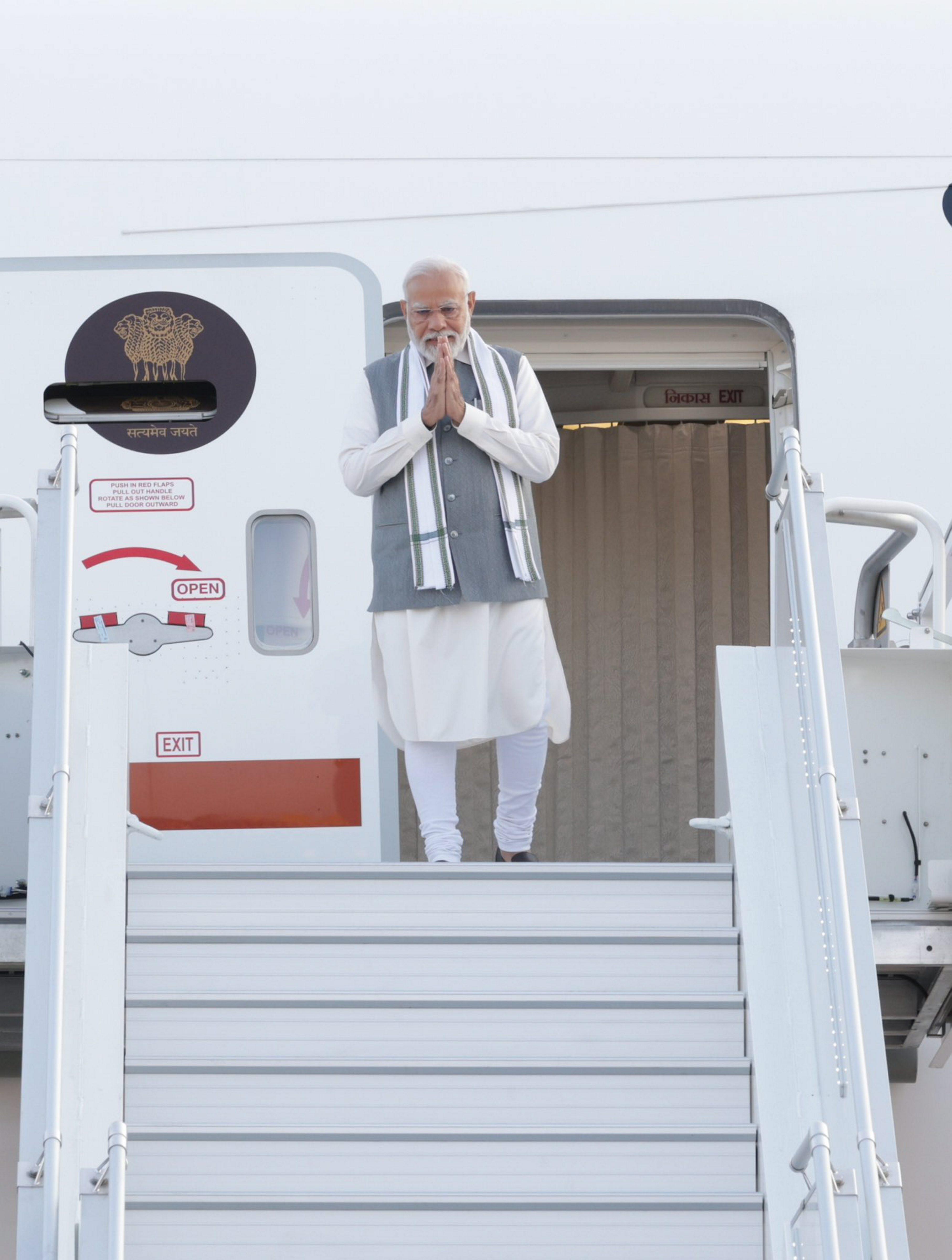 PM Modi arrived in Athens from South Africa where he attended the 15th BRICS Summit and held bilateral meetings with several world leaders to further cement India's relations with those countries