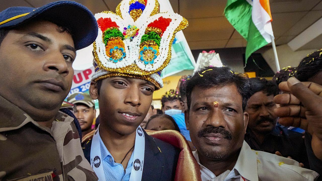 IN PHOTOS: Chess Prodigy R Praggnanandhaa receives rousing welcome