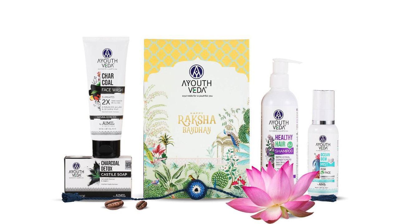Thoughtful personal-care gift hamper by Ayouthveda for an everlasting bond of love and care, this Raksha Bandhan