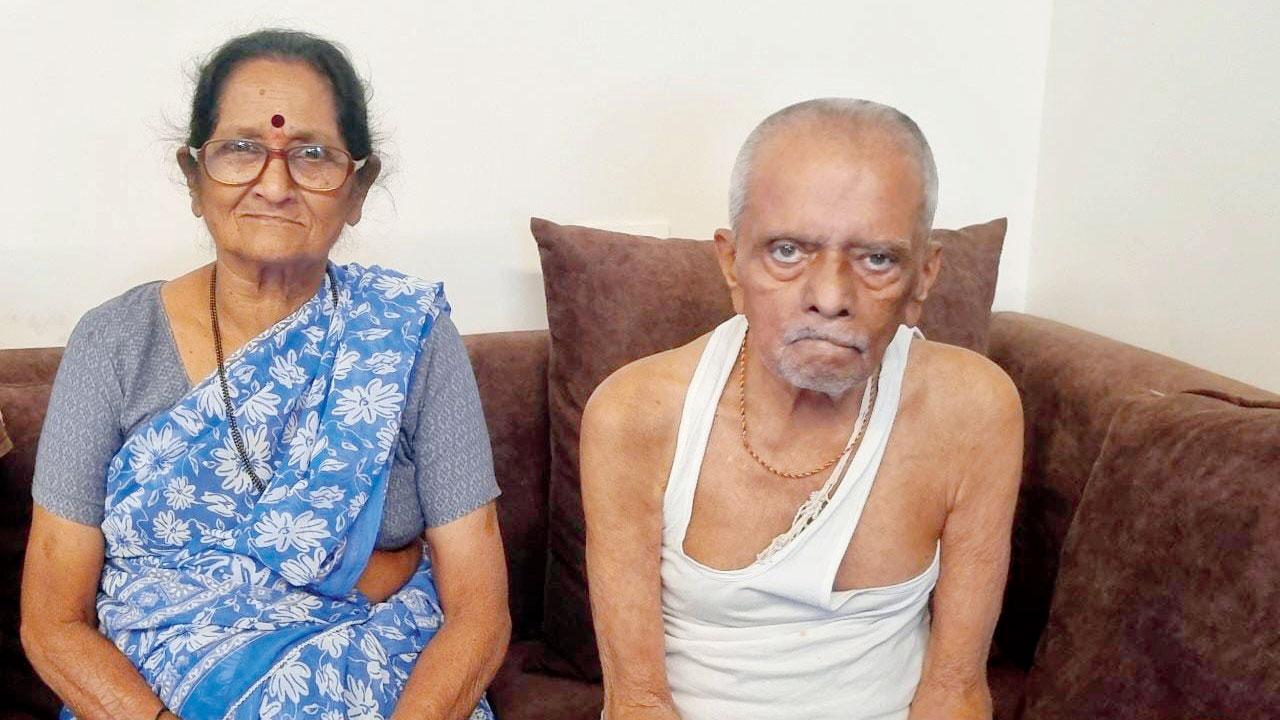 Sakuntala and Ramchandra Naik, parents of Rajesh, an accused in the Rs 3,000-cr housing scam case