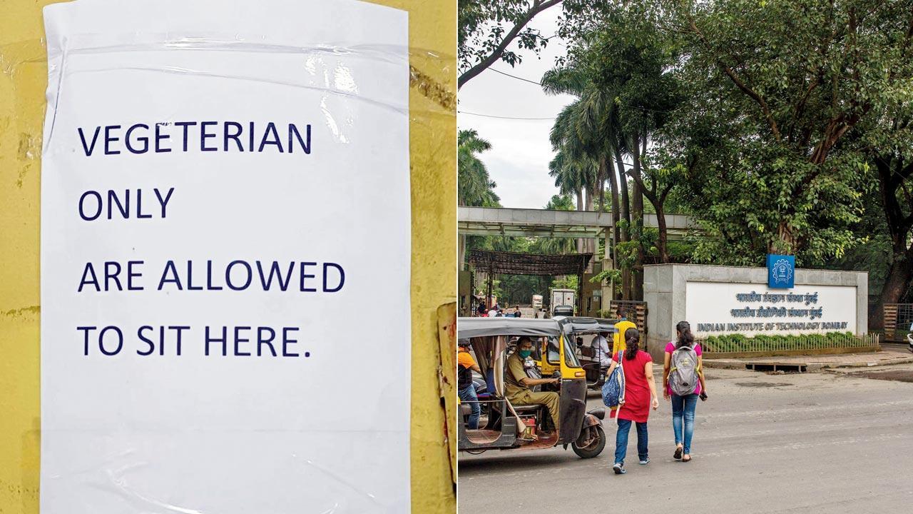 Segregation row rocks IIT-B campus