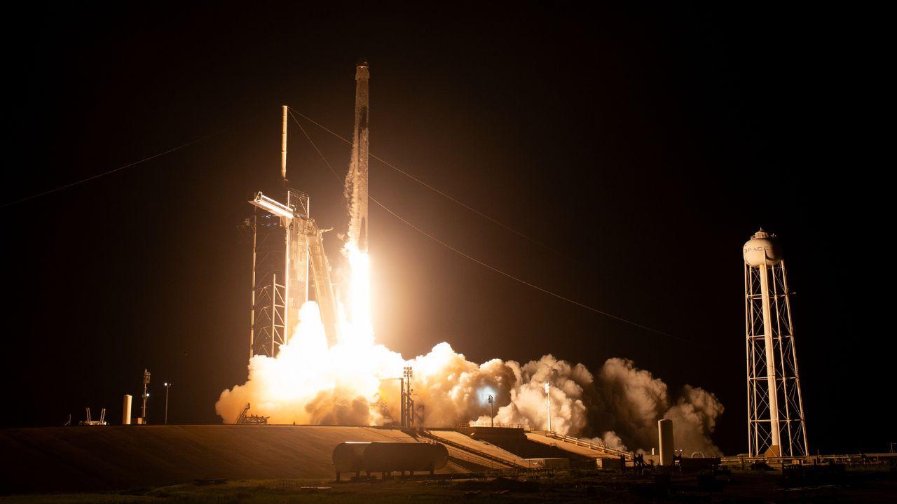 The SpaceX Falcon 9 rocket was launched Crew-7 mission with the company's Dragon spacecraft from Launch Complex 39A at the Kennedy Space Centre in Cape Canaveral, Florida, USA/ PIC/ Joel Kowsky/AFP