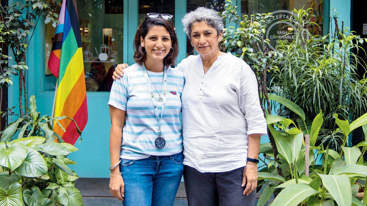 Ashaita Mahajan and Sushama Nagarkar. Pic courtesy/Sarika Nerulkar