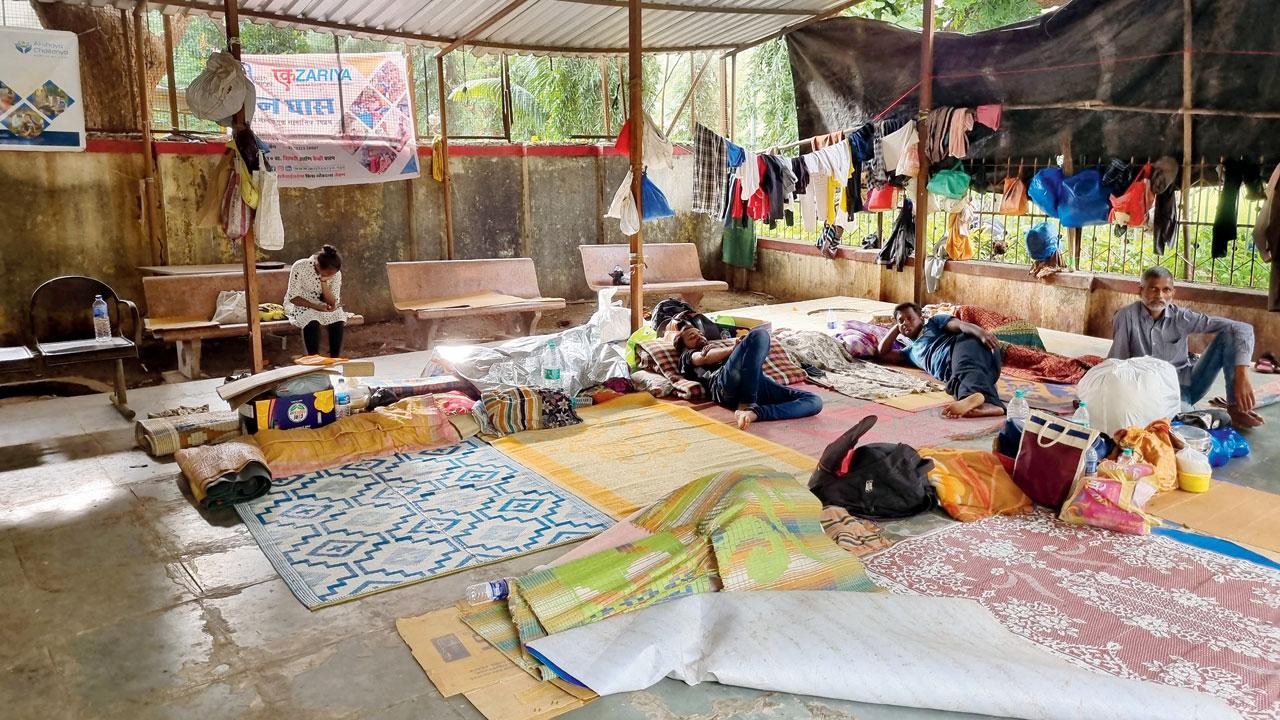 Relatives of patients at the waiting area of Sewri TB hospital. The hospital has managed to it maintain its stock of medicines. Representation pic
