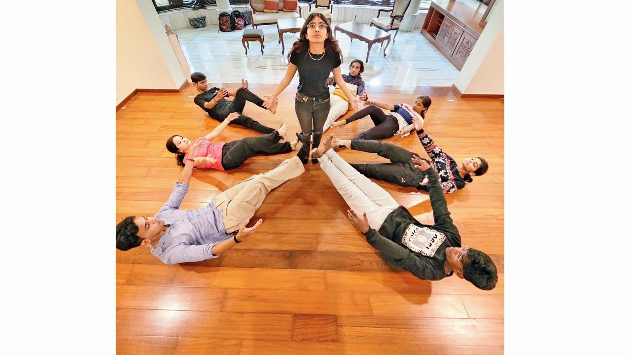 A moment from the rehearsals