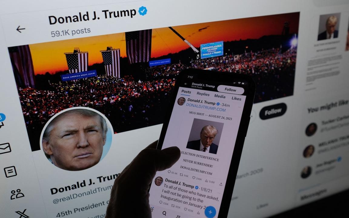 Donald Trump returns to X, the site formerly known as Twitter, shortly after surrendering in Georgia