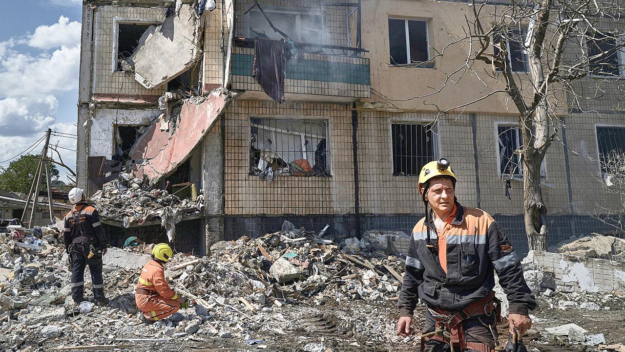 Ukrainian drone hits tower for 2nd time in three days