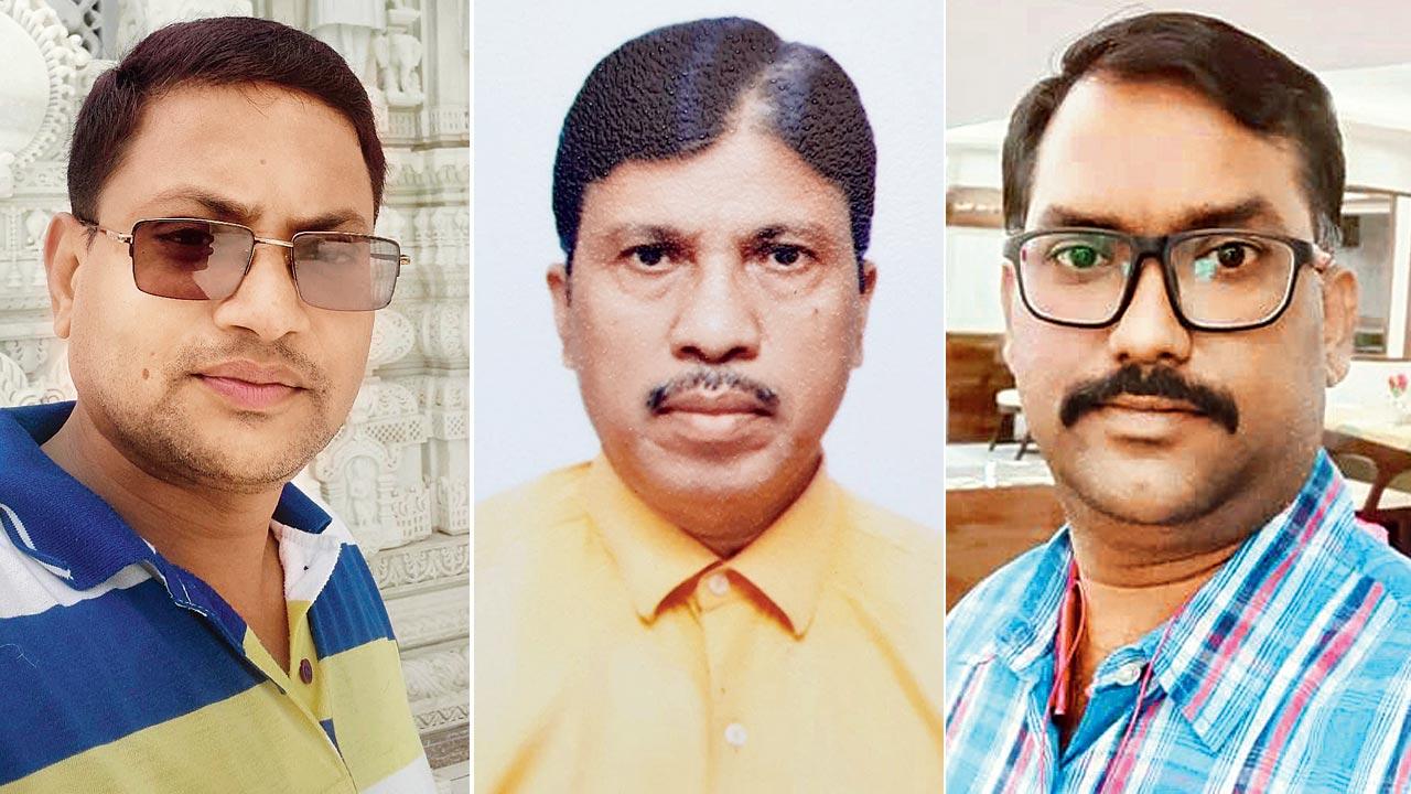 (From right to left) Rupesh Singh, Prabhuram Giri, Babanrao Miratkar