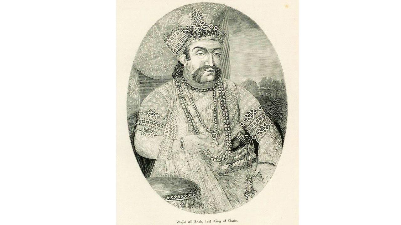 An engraving of Nawab Wajid Ali Shah. Pic Courtesy/ Wikimedia Commmons
