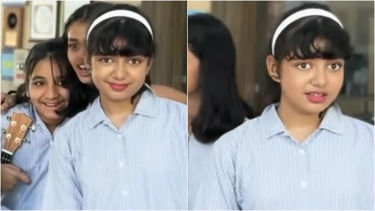 Aaradhya Bachchan is a replica of mom Aishwarya Rai; video of wearing makeup in school goes viral