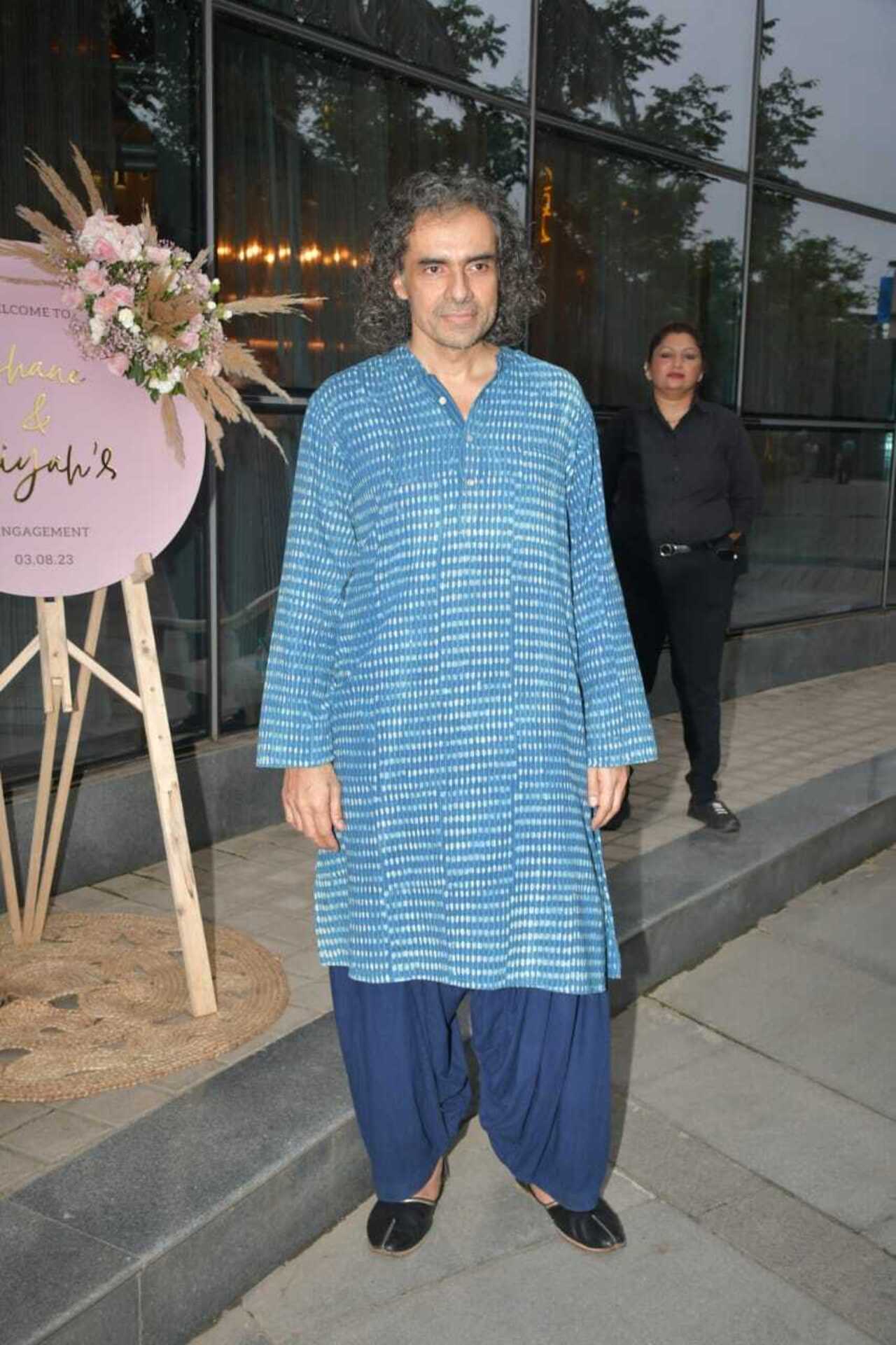 Ace director Imtiaz Ali opted for a traditional fit for Aaliyah's engagement party