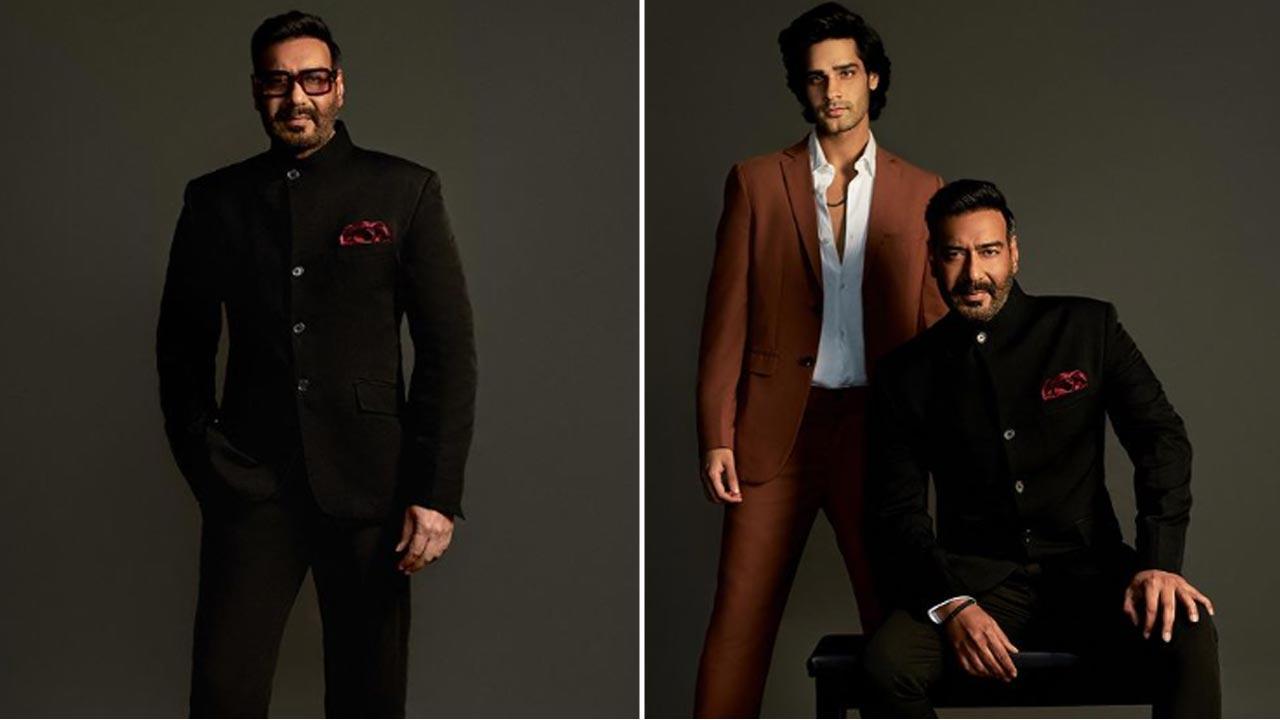 Ajay Devgn poses with nephew Aaman in latest pictures
