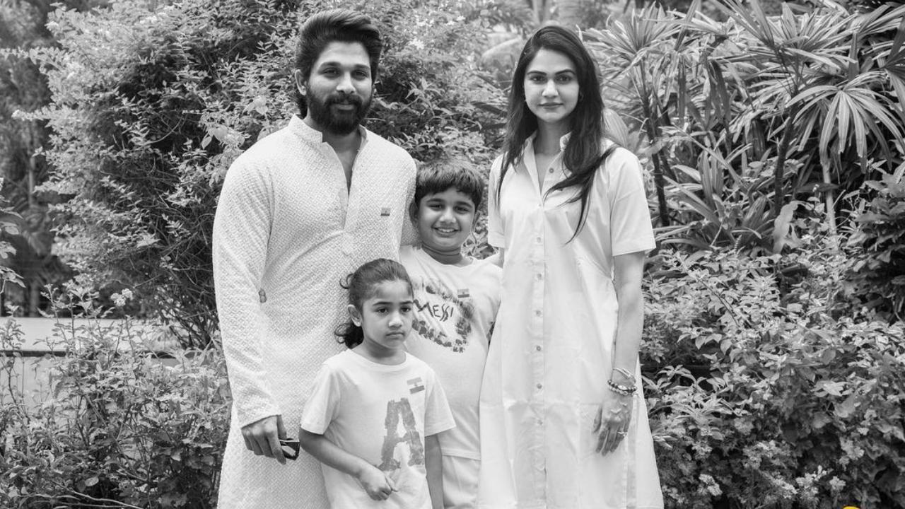 Allu Arjun shared a family photo wishing everyone on Independence Day