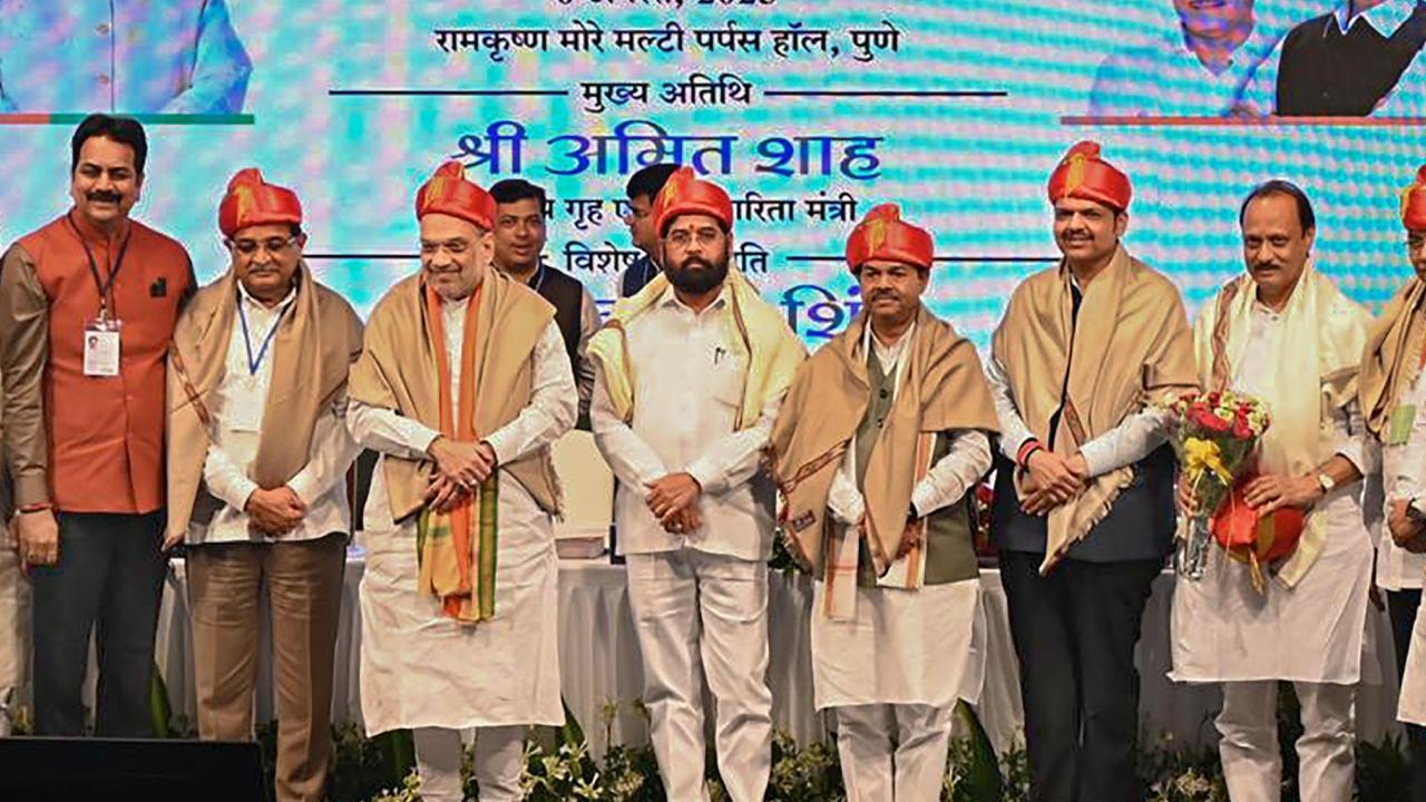 IN PHOTOS: Amit Shah in Maharashtra; meets Ajit Pawar, other leaders