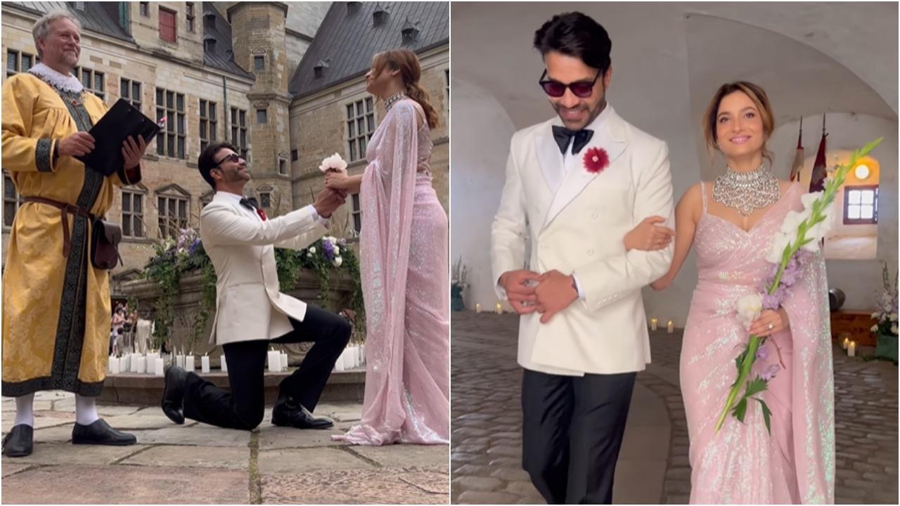 Just married, again! Ankita Lokhande and Vicky Jain renew their vows, exchange a kiss