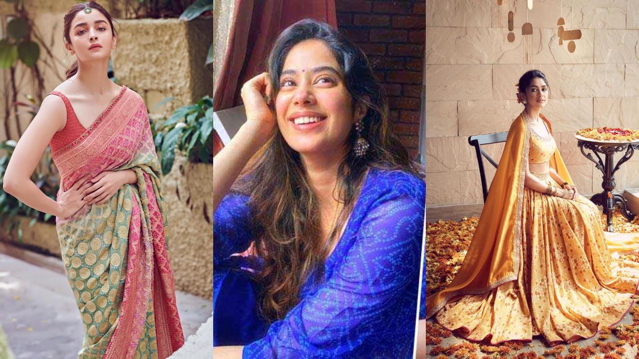Traditional Diva: Who looks hotter in Bandhani saree between Alia Bhatt &  Janhvi Kapoor? Vote Now
