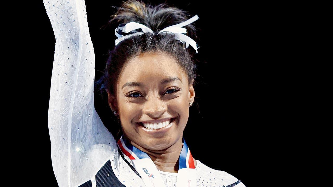Gymnastics Championships: Simone Biles wins record eighth US all-around title