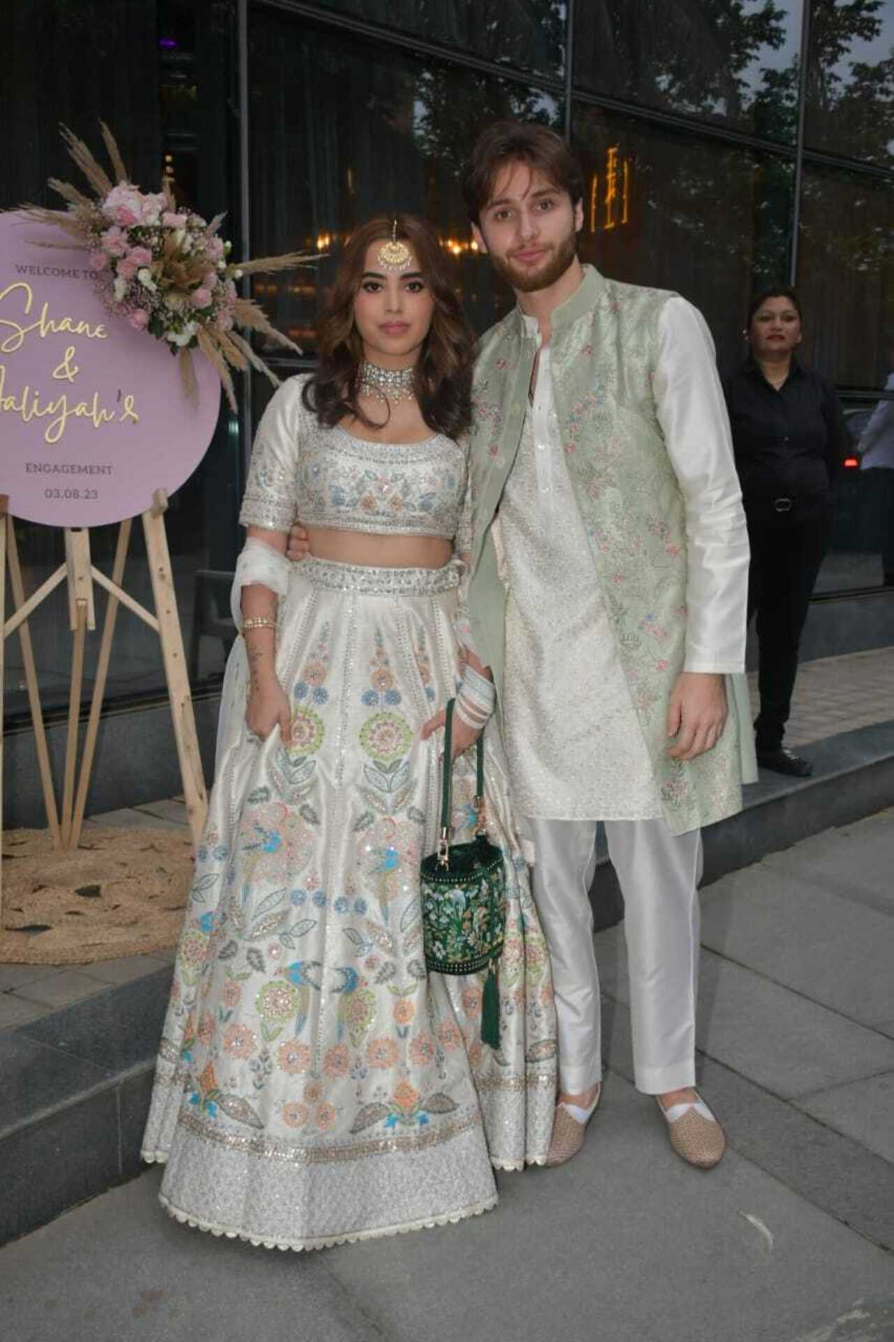 Aaliyah Kashyap and Shane Gregoire hosted an engagement party in a dreamy setting on Thursday. The party was a starry affair
