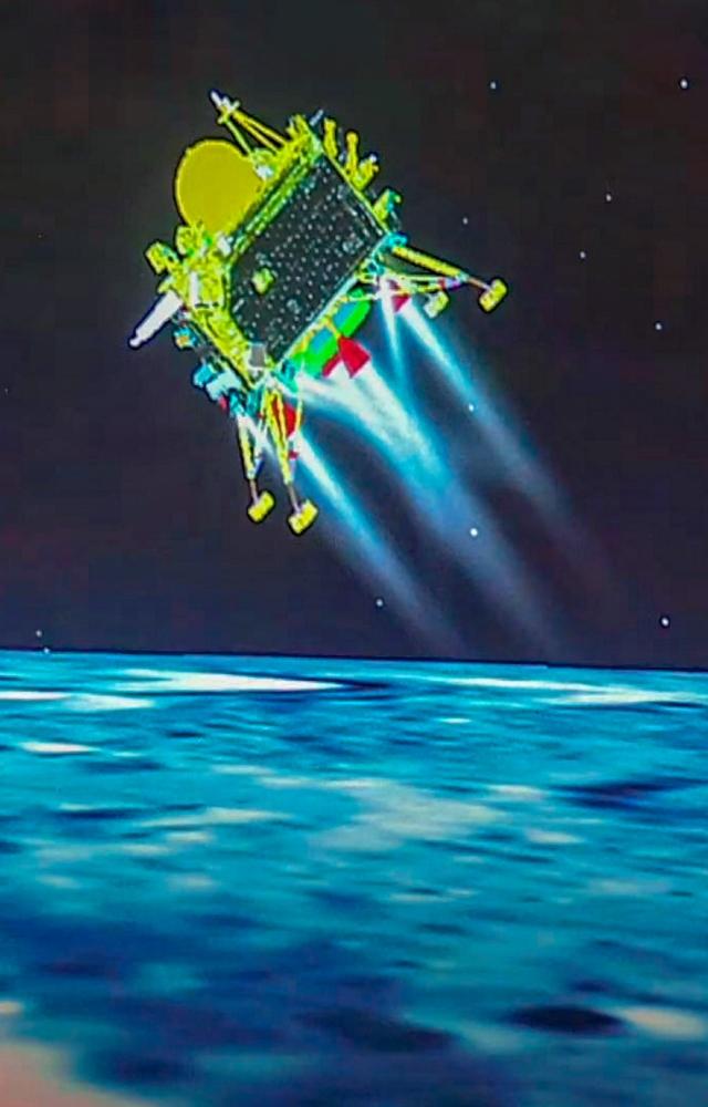 In a big boost to India`s space prowess, the LM comprising the lander (Vikram) and the 26 kg rover (Pragyan), made the soft landing near the south polar region