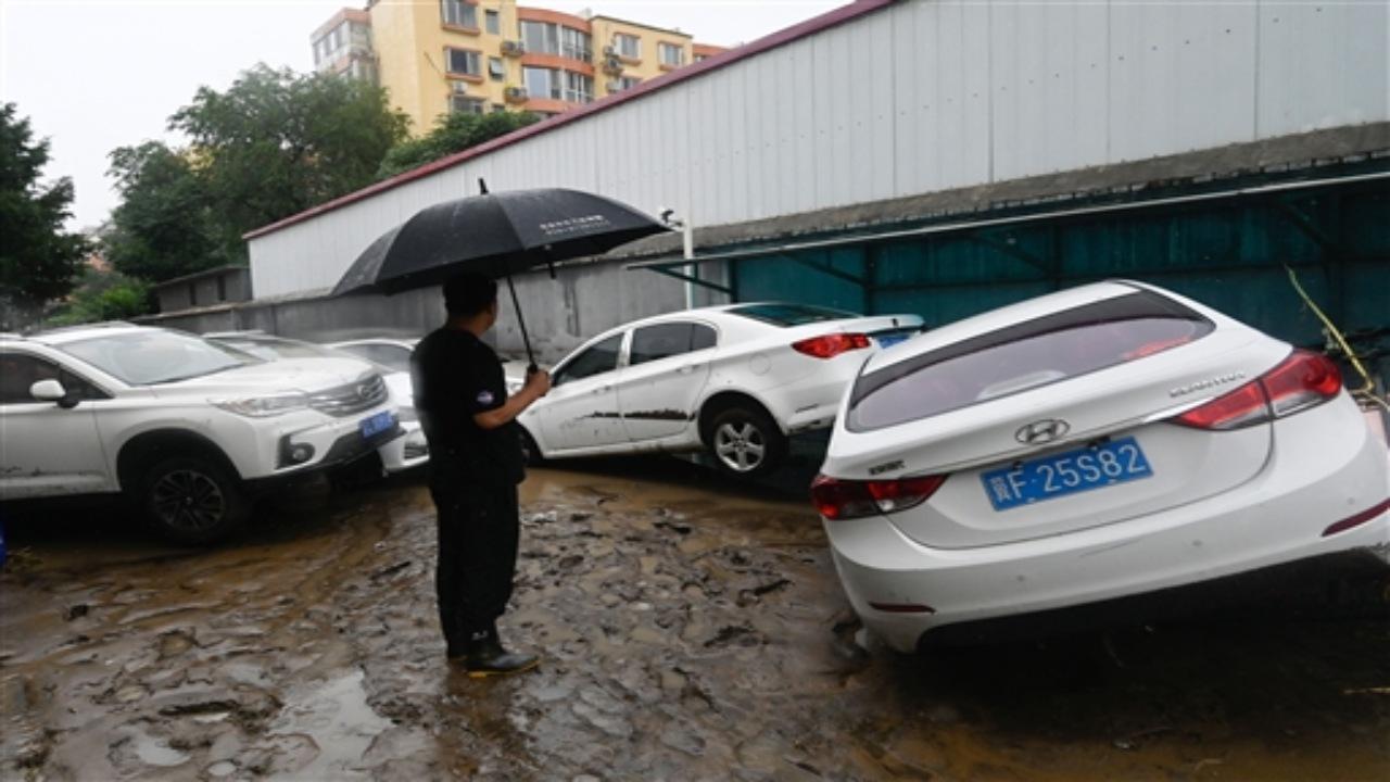 The record rainfall comes as northern China has been deluged with heavy rains as the remnants of Typhoon Doksuri moved north after earlier hitting southern Chinese provinces.